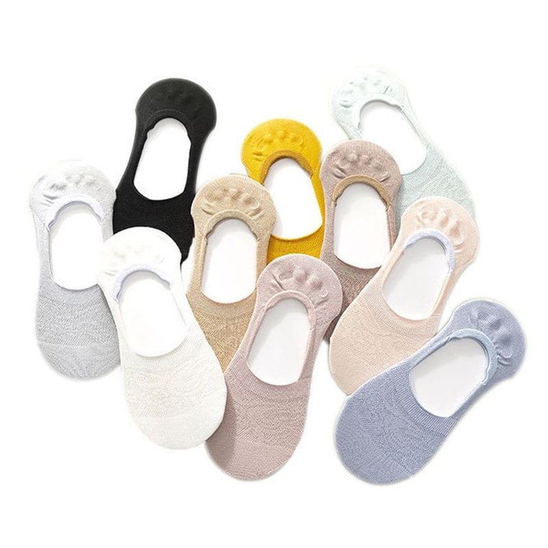 ถุงเท้าเรือสตรีสีทึบพร้อมถุงเท้ากลวงตื้น ถุงเท้าเรือสตรีสีทึบพร้อมถุงเท้ากลวงตื้น