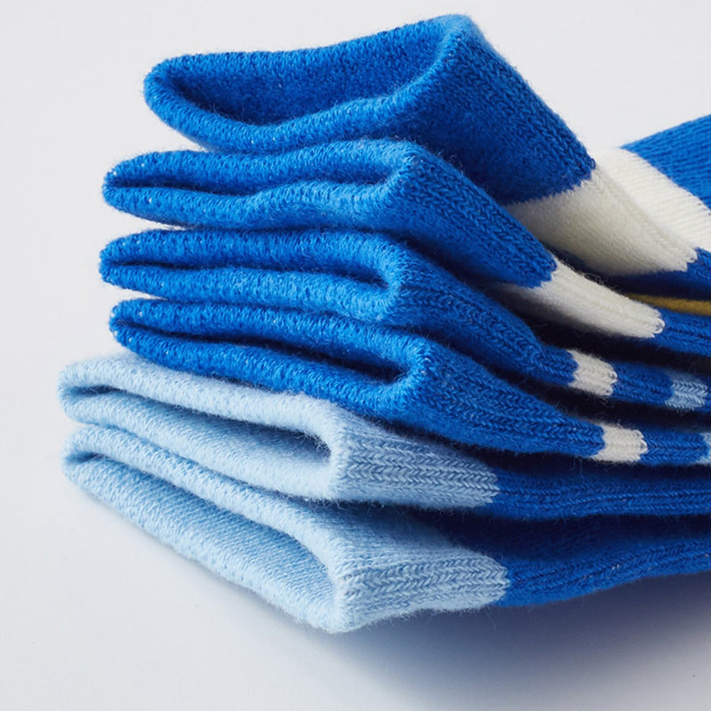 ถุงเท้าเด็ก Klein Blue Letter Men's Cotton Socks College สไตล์การระบายอากาศกลางถุงเท้า ถุงเท้าเด็ก Klein Blue Letter Men's Cotton Socks College สไตล์การระบายอากาศกลางถุงเท้า